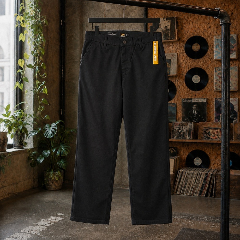 Lee Uniforms Womens Black Curvy Straight Leg Pants Size 17 NWT